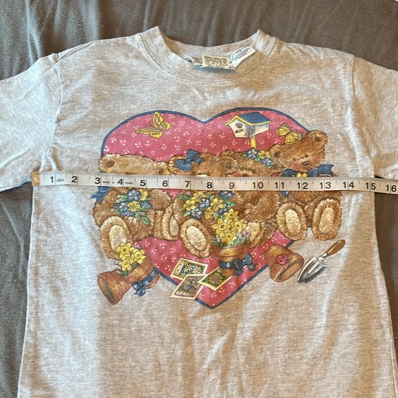 Girls basic edition gray teddy bear tee - Picture 6 of 8